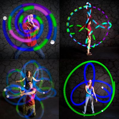 Spin-Balls GLOW.0 LED Rechargeable Poi Set