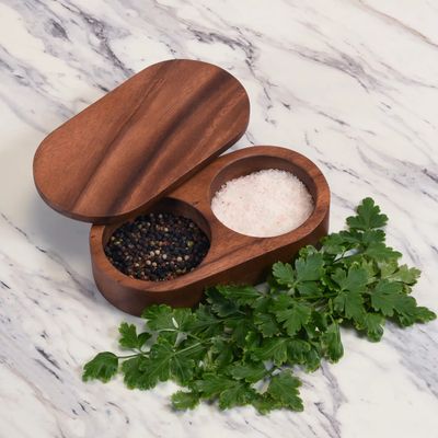 Salt &amp; Pepper Pinch Pot w/ Cover
