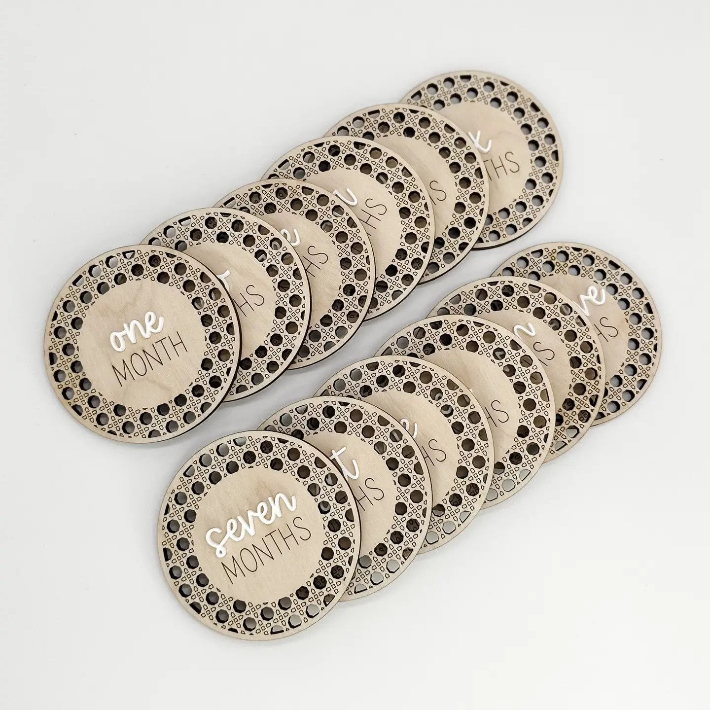 Mud &amp; Honey Baby Monthly Markers- Rattan