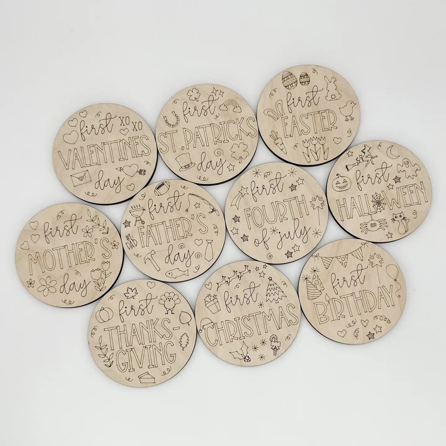 Mud &amp; Honey Designed Baby Milestone Markers