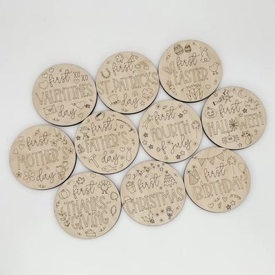 Mud &amp; Honey Designed Baby Milestone Markers