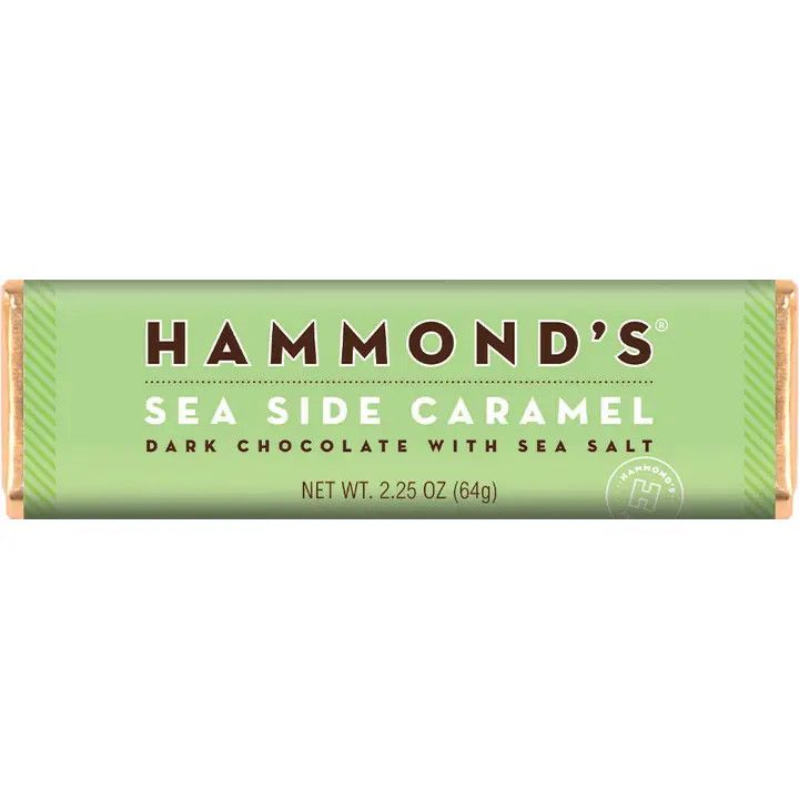Hammond's Candies Natural Sea Side Caramel Dark Chocolate Candy Bar 2.25oz