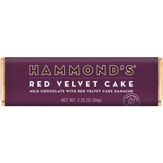 Hammond's Candies Red Velvet Cake Milk Chocolate Candy Bar 2.25oz