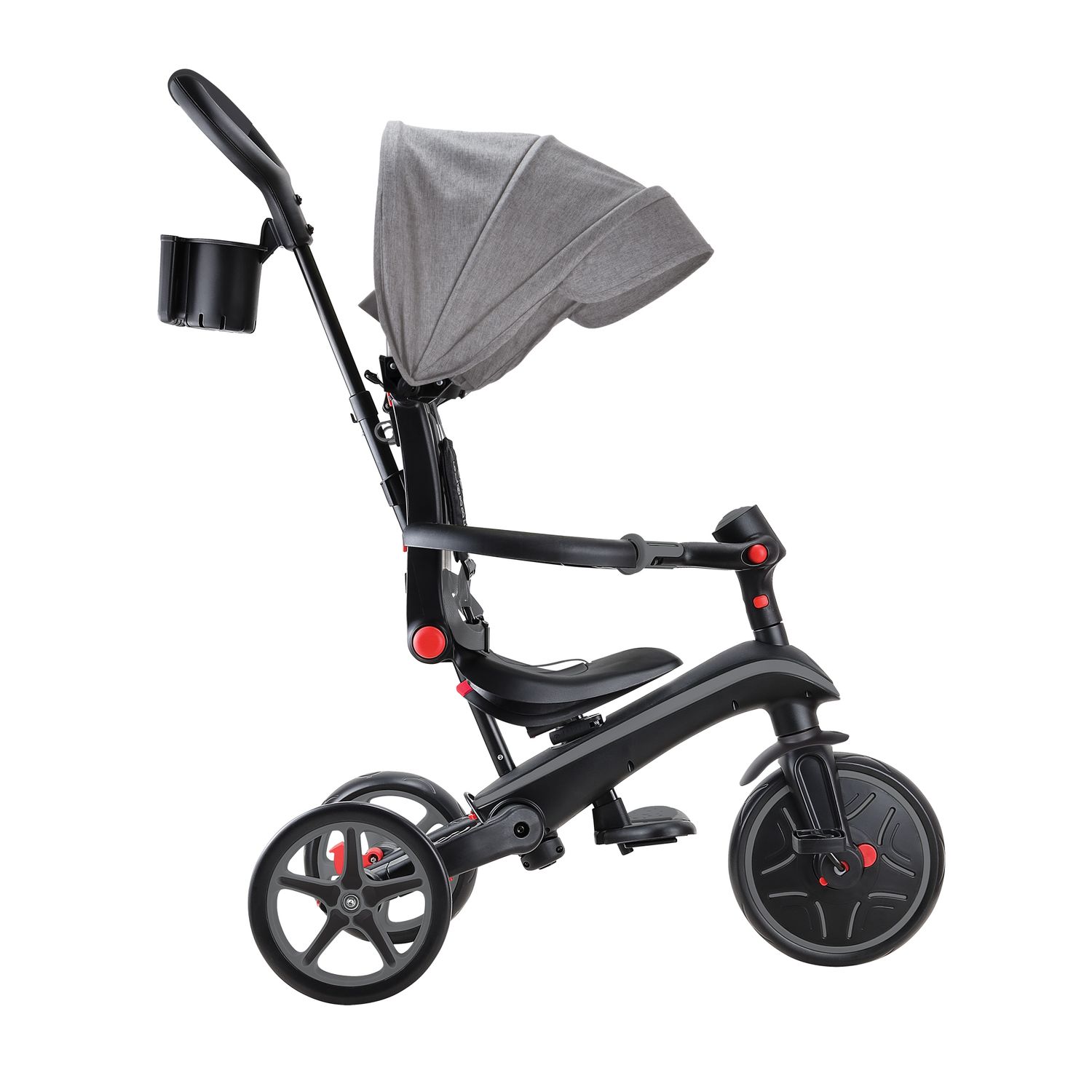 Globber Explorer Trike Foldable 4 in 1 - Black Gray