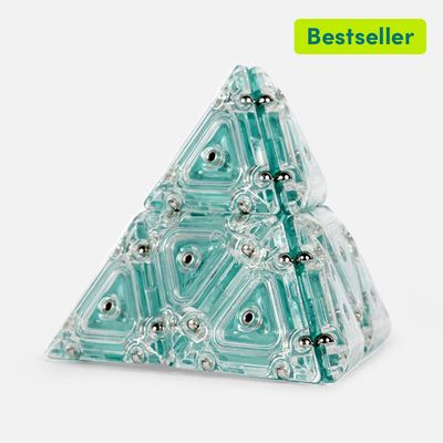 Speks Geode Magnetic Fidget Pyramid Set - Aqua