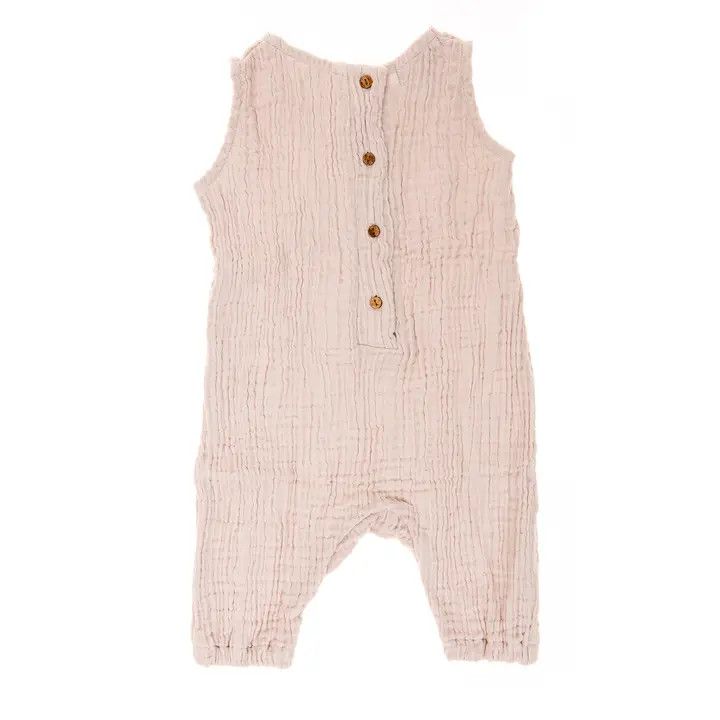 Beba Bean Baby Muslin Onesie - Pink 12-18 months