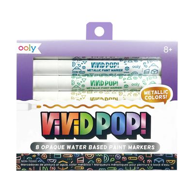 Vivid Pop! Water-Based Paint Markers: Metallic
