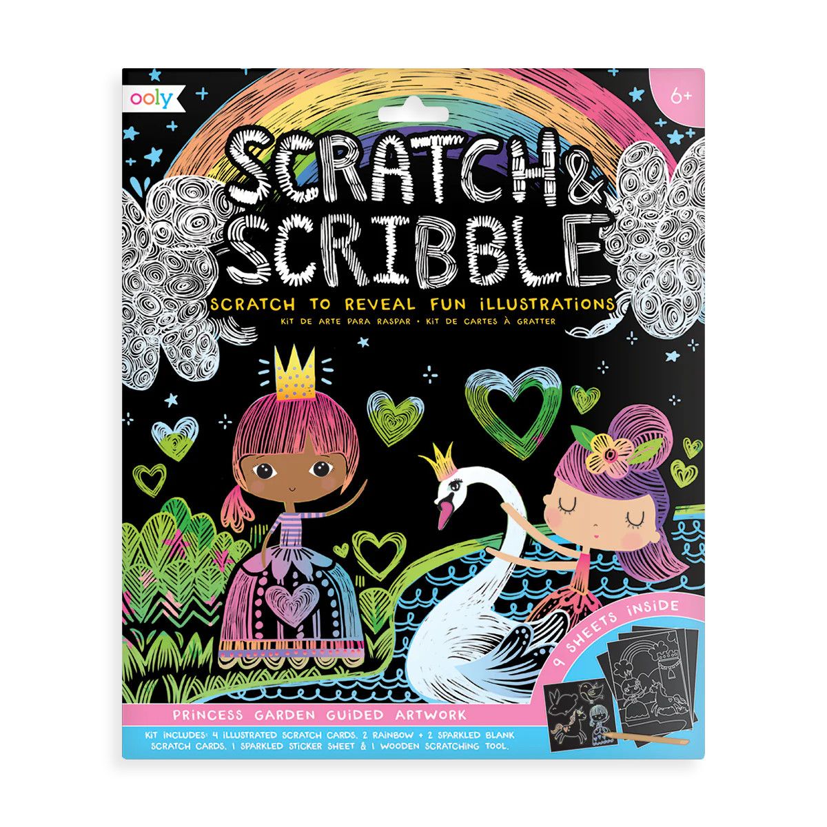 Scratch &amp; Scribble Art Kit: Princess Garden