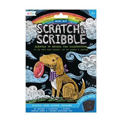 Mini Scratch &amp; Scribble Art Kit: Playful Pups