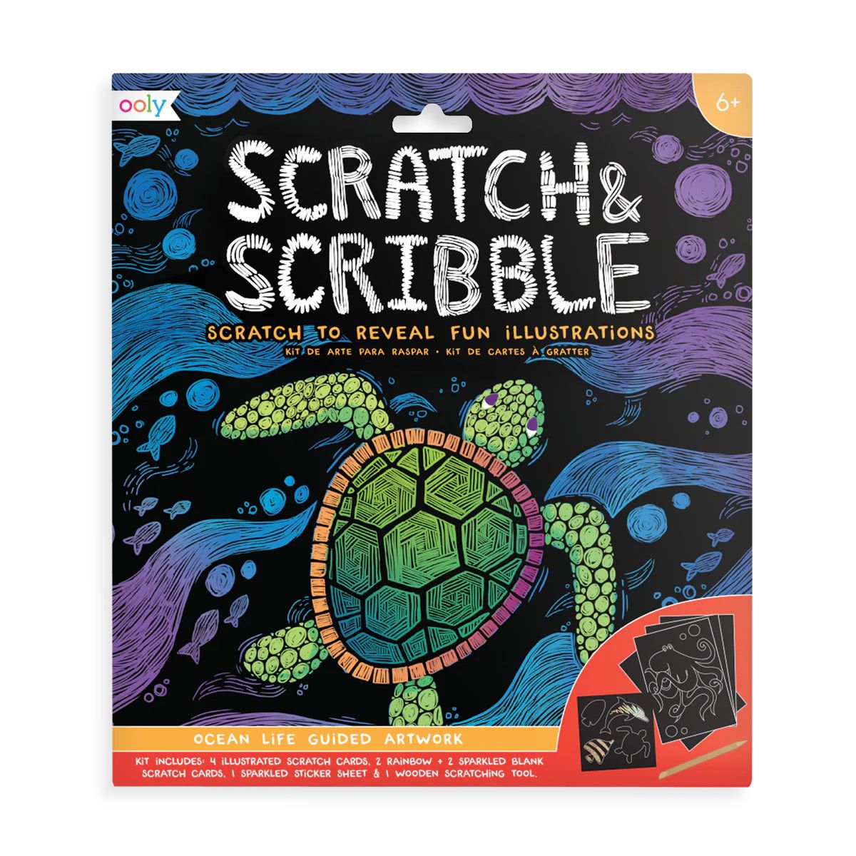 Scratch &amp; Scribble Art Kit: Ocean Life