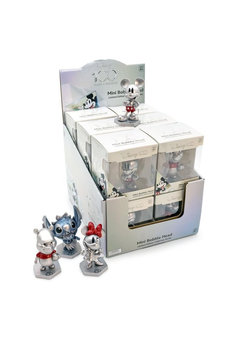 Disney 100 Mini Bobble Head Figure Window Box Assortment