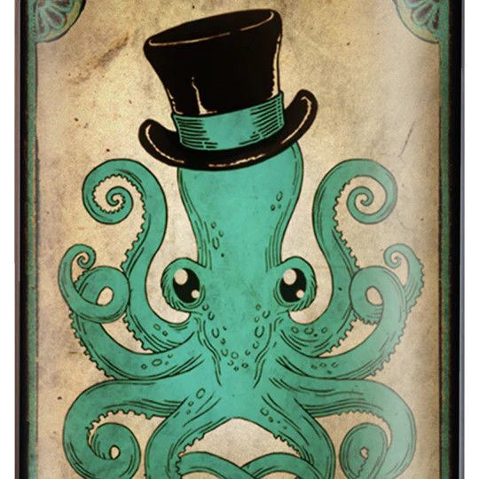 Trixie &amp; Milo Flask - Gentleman Octopus