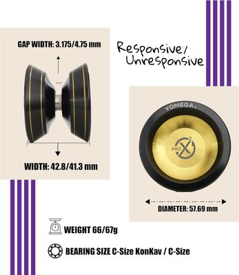 Yomega Pro X2 Yo-Yo - Black/Gold