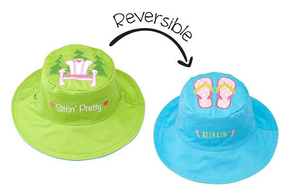 Kids' Sun Hat - Muskoka Chair/Flipflops: S (6-24M)