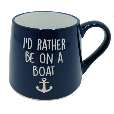 Fat Bottom Mug 16 oz - I'd Rather Be On A Boat