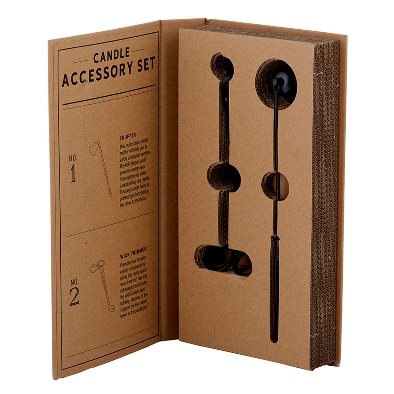 2 piece Candle Accessory Set Book Box