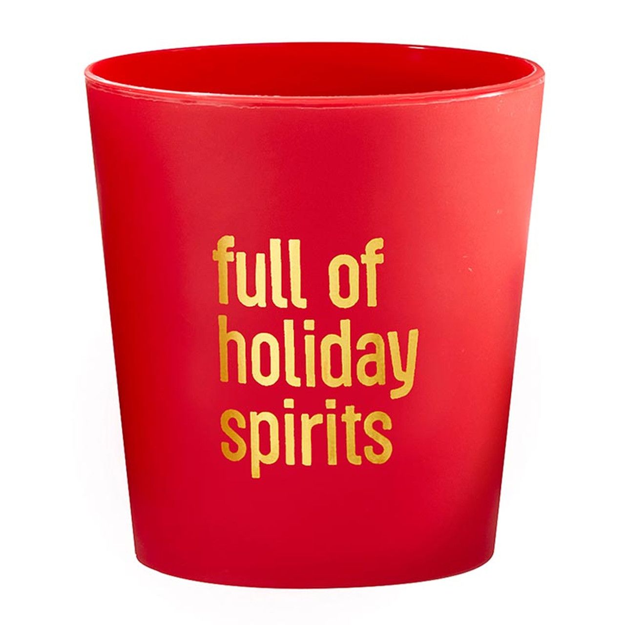 Santa Barbara Design Gold Foil Frost Shot Cups - Holiday Spirits - Set of 10