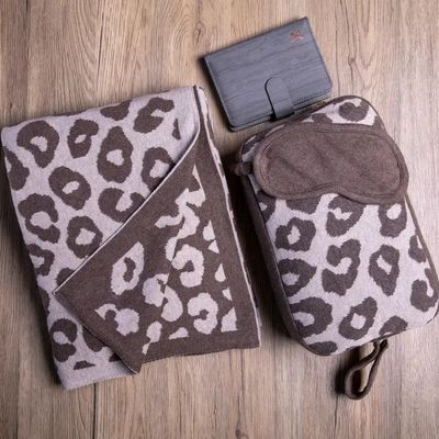 Pink Lemonade Leopard Print - Dk Brown Mel/ Linen Sand Mel Travel Set