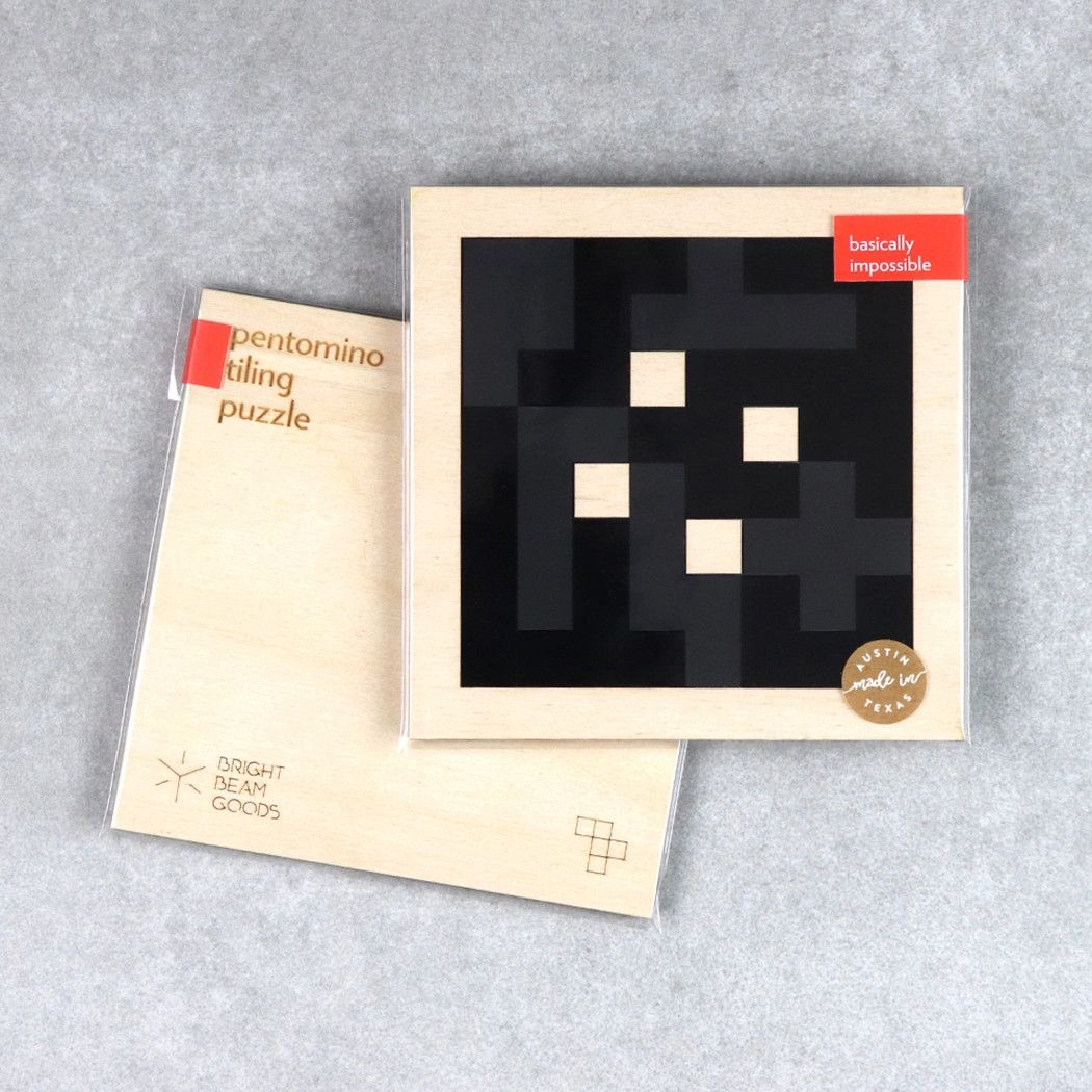 Basically Impossible Square Pentomino Puzzles - Charcoal