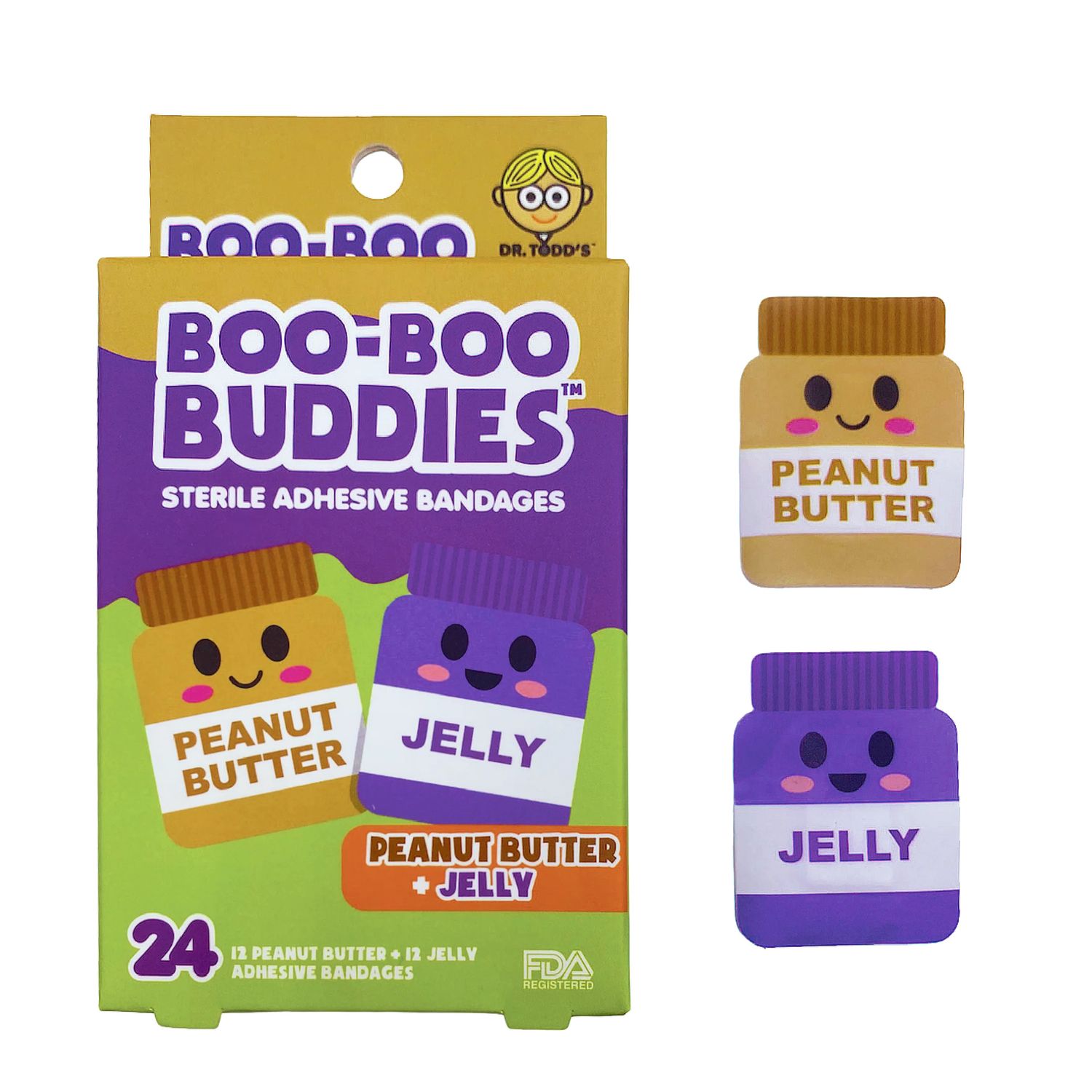 Boo-Boo Buddies Peanut Butter and Jelly Bandages