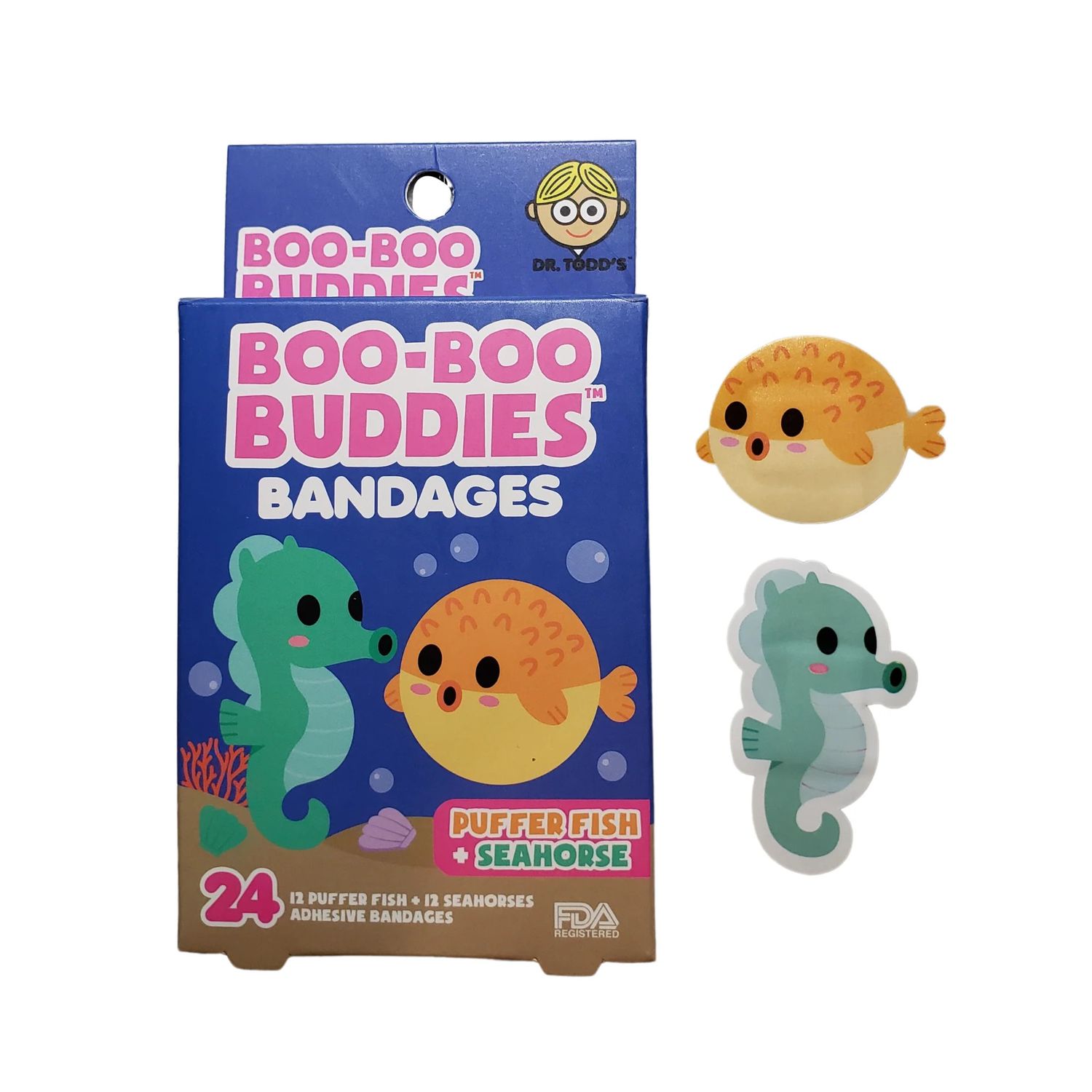 Boo-Boo Buddies Puffer Fish and Seahorse Bandages