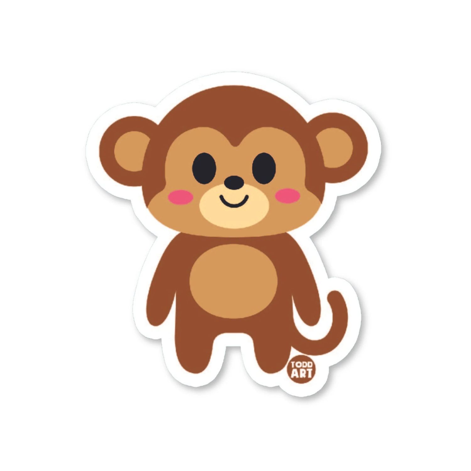 Boo-Boo Buddies Monkey Vinyl Sticker