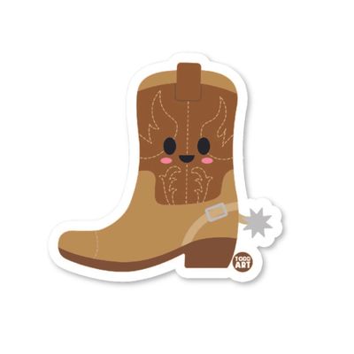 Boo-Boo Buddies Cowboy Boot Vinyl Sticker