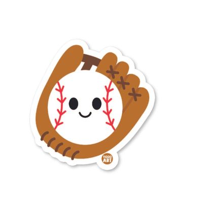 Boo-Boo Buddies Baseball Glove Vinyl Sticker