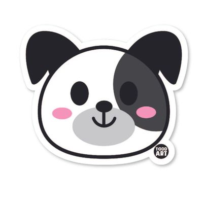 Boo-Boo Buddies Dog Face Sticker