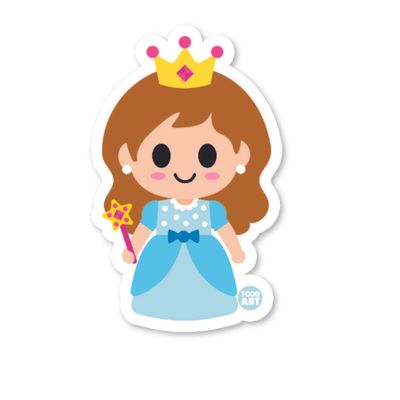 Boo-Boo Buddies Princess Vinyl Sticker
