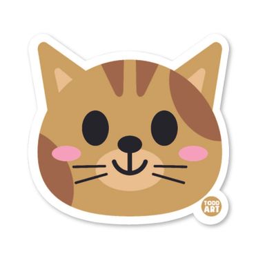 Boo-Boo Buddies Cat Face Vinyl Sticker