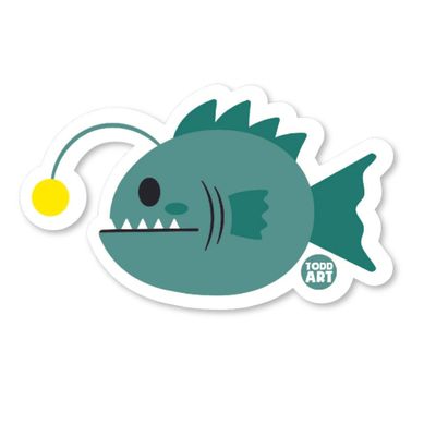 Boo-Boo Buddies Anglerfish Vinyl Sticker