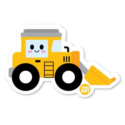 Boo-Boo Buddies Bulldozer Vinyl Sticker