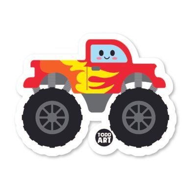 Boo-Boo Buddies Monster Truck Vinyl Sticker