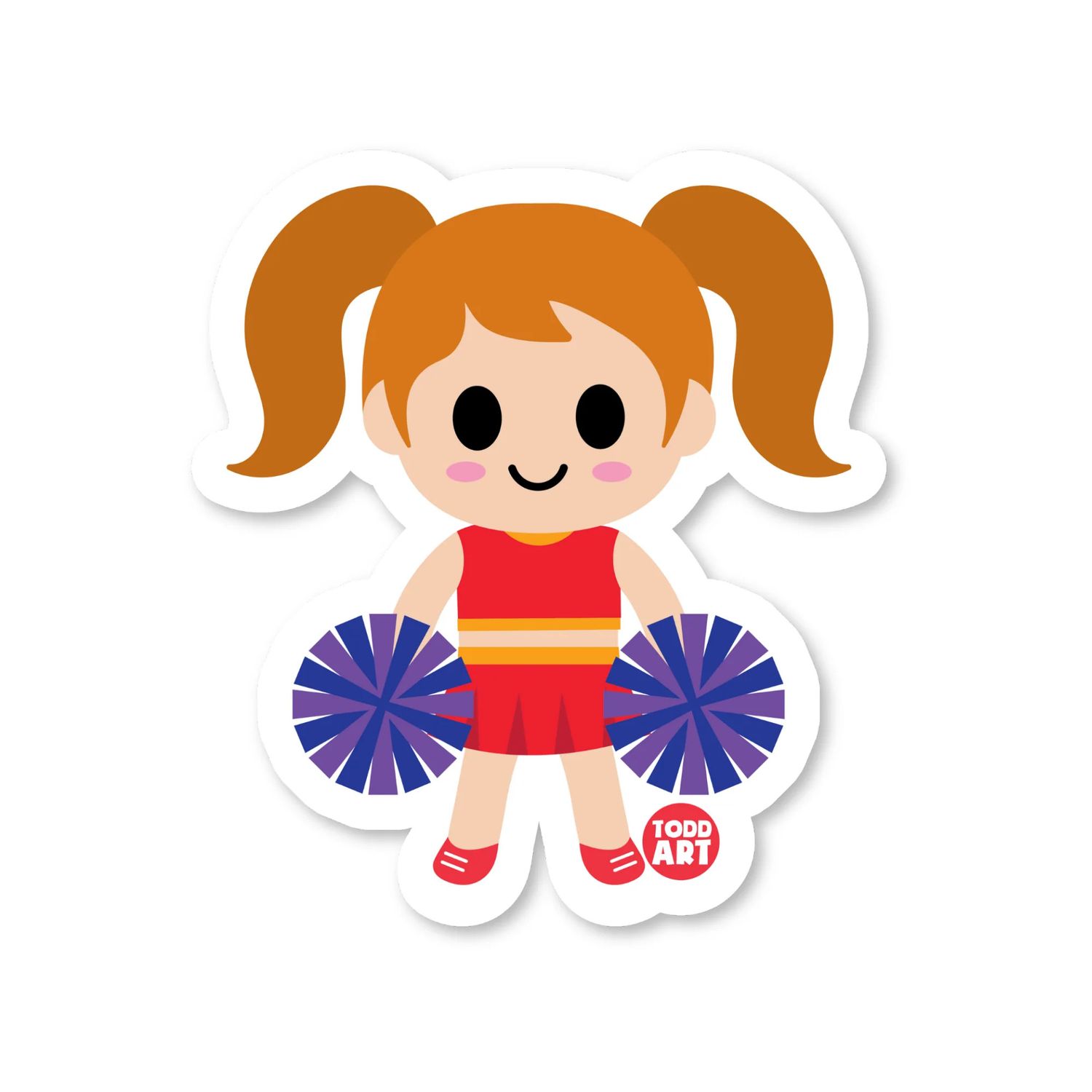 Boo-Boo Buddies Cheerleader Vinyl Sticker
