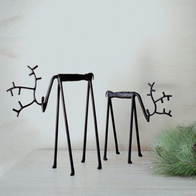 Black Head Down Deer (2 Piece set)