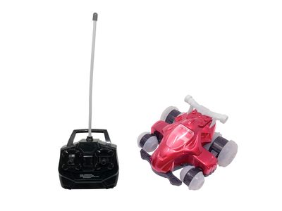 Light Up Radio Control Stunt Vehicle with Side Winding Action (27 MHZ) - Red
