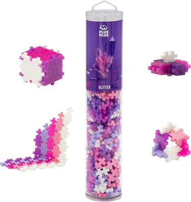 Plus-Plus Open Play Tube - 240pc Glitter Mix