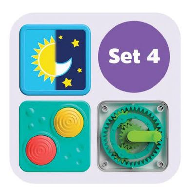 PlayTab Modular Activity Board - Sensory Set 4 (Gears/Picture Change/Squeaker)