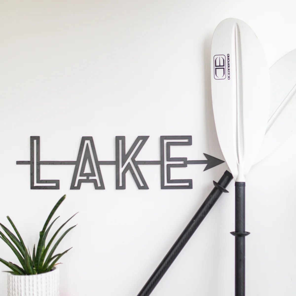 Lake Arrow Metal Wall Decor