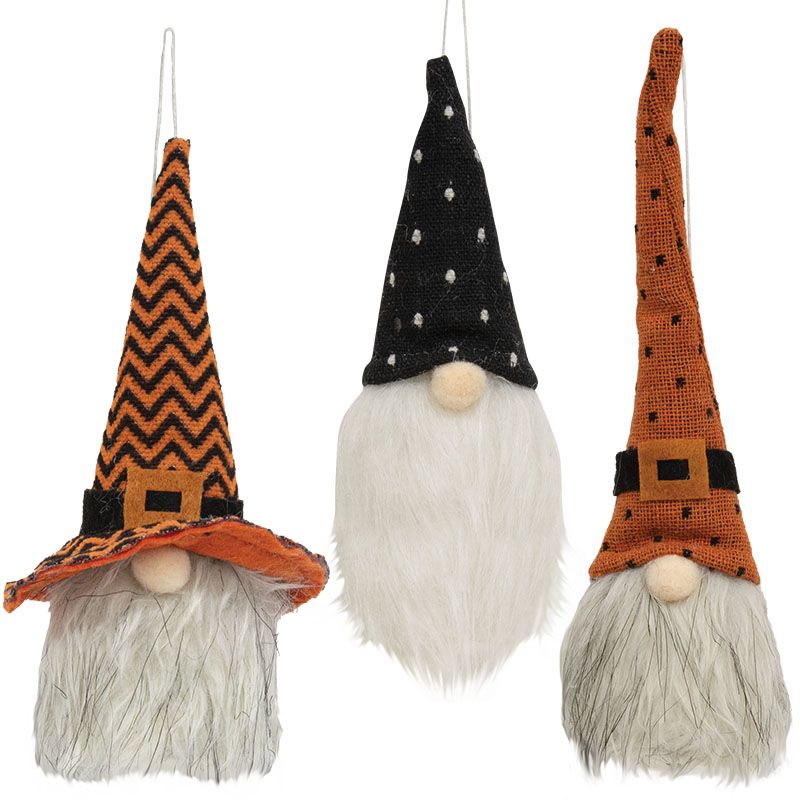 Fabric Halloween Gnome Ornament