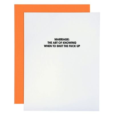 Marriage: STFU Letterpress Card