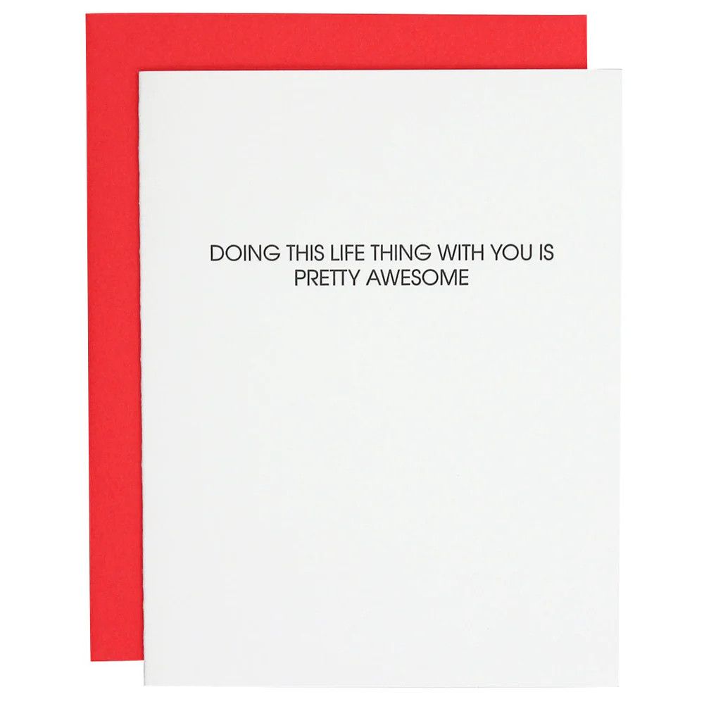 Life Thing With You Letterpress Card
