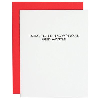 Life Thing With You Letterpress Card