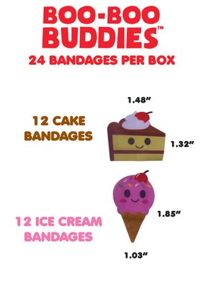 Boo-Boo Buddies Ice Cream and Cake Bandages