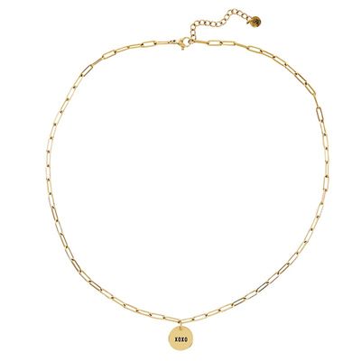 Link Chain Charm Necklace - Xoxo