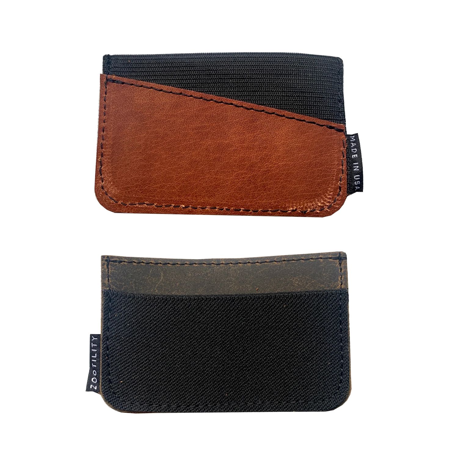 Zootility Leather Card Holder-Black