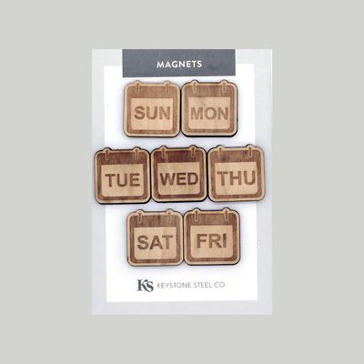 Days of the Week Wooden Magnet 7pk