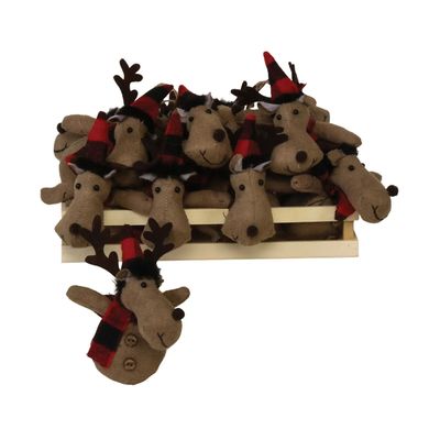 Plush Moose Ornament 6 inch