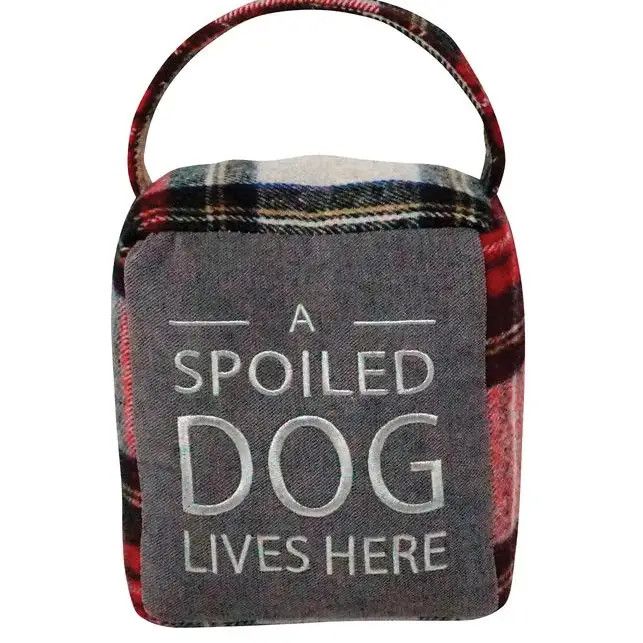 A Spoiled Dog Lives Here Doorstop-8in